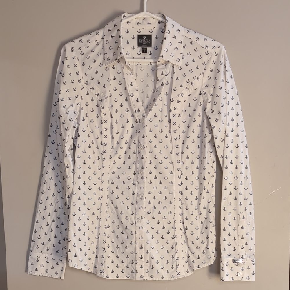Express Nautical Anchor Print Shirt